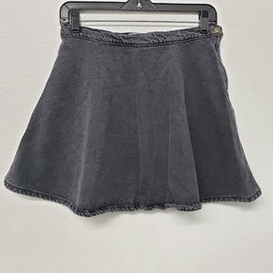 American Apparel Grey Denim Jean Skater Circle Skirt Size L